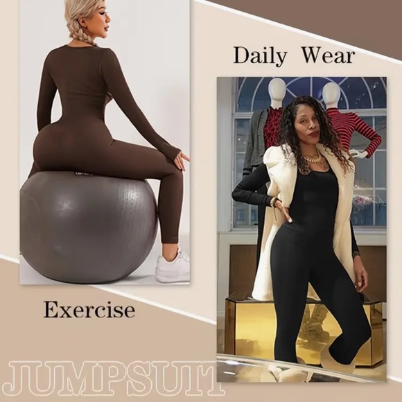 Women’s Black Ribbed Jumpsuit *NEW* - Picture 2 of 8